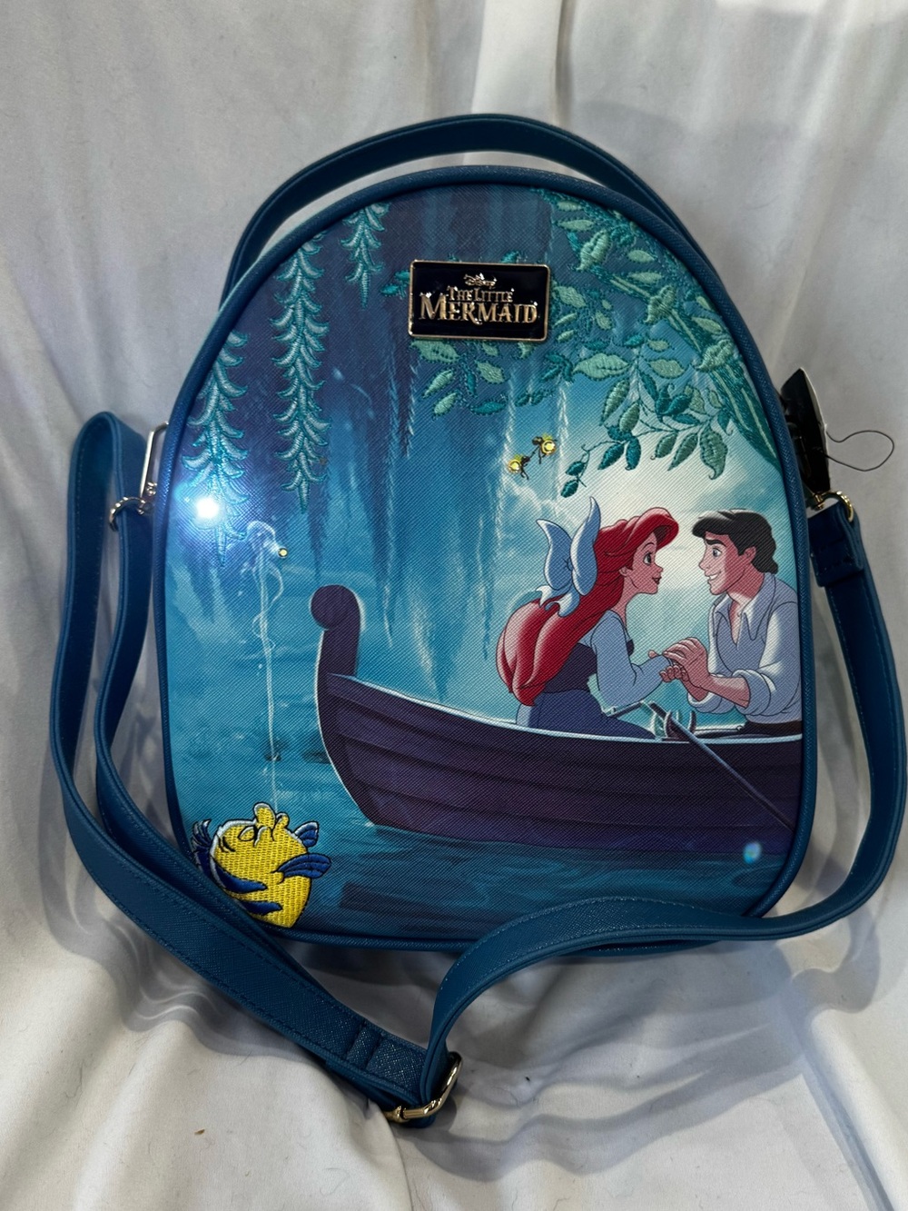 NWT Bioworld Disney The Little Mermaid light up mini backpack(missing strap) - Picture 8 of 9